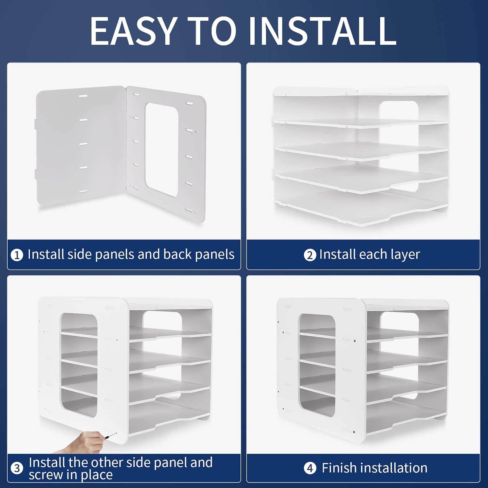 Letter Tray Paper Organizer Desk Tidy File Document Holder A4 5 Tier
