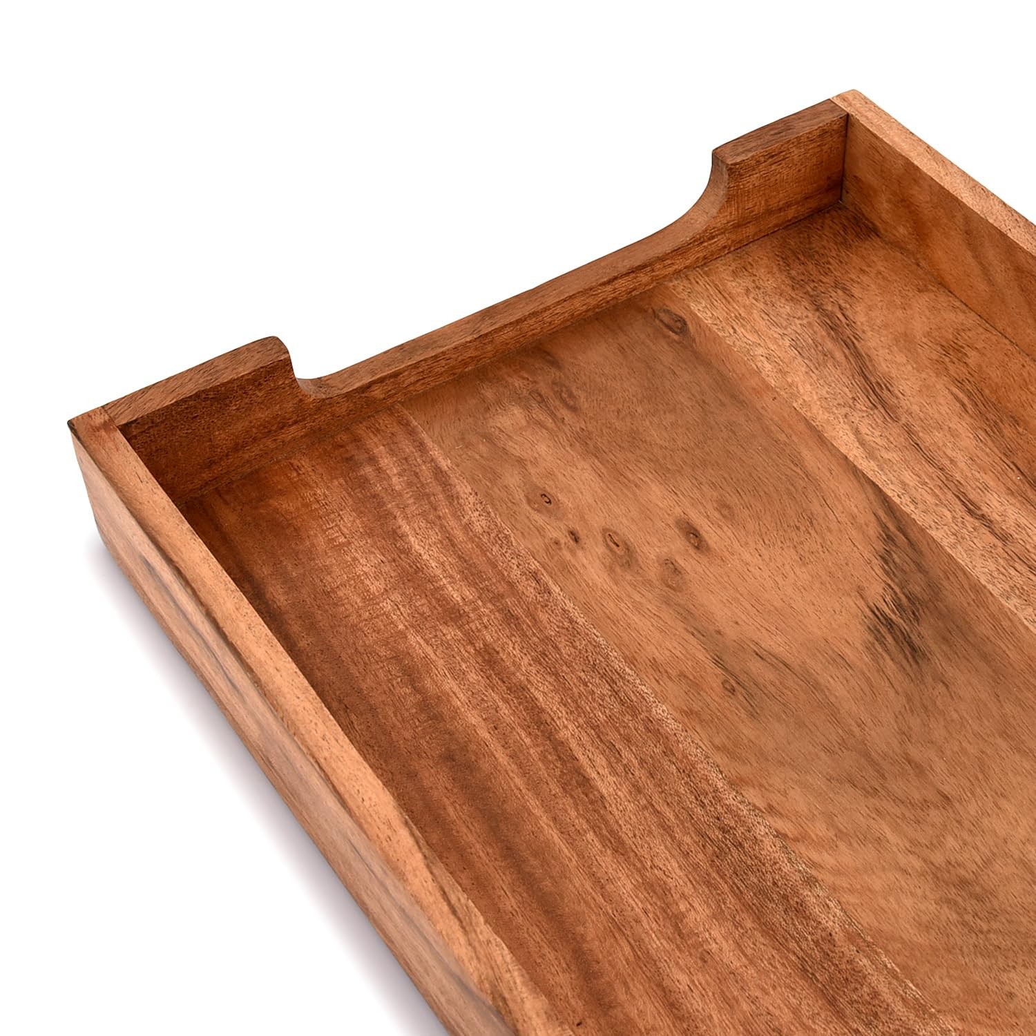Letter Trays & Stacking Supports Acacia Wood Desk Document, File Folder