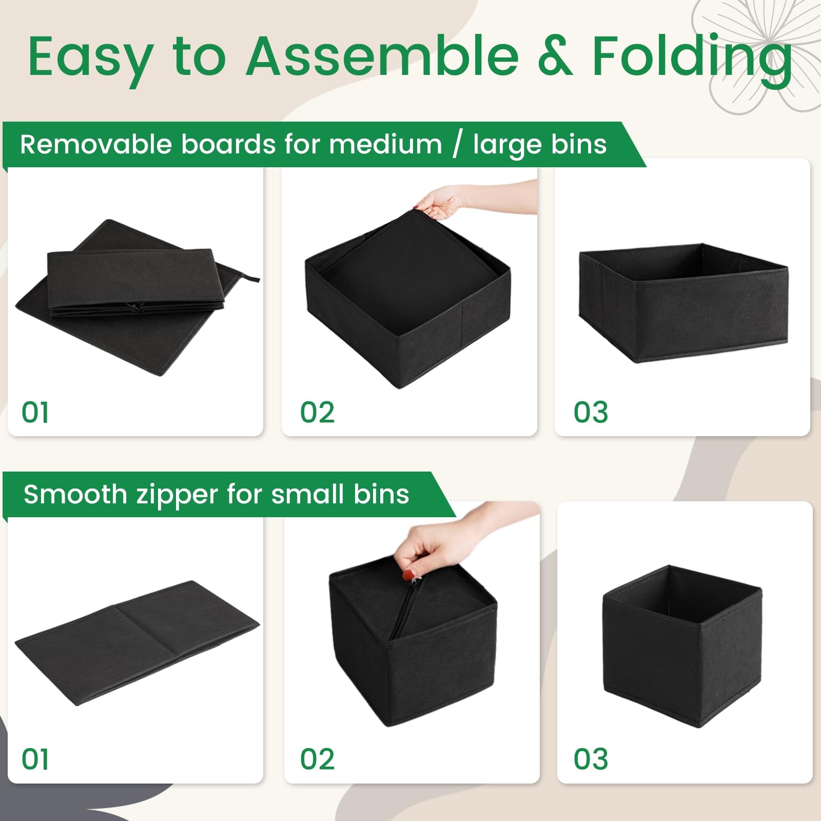 Criusia Drawer Organizer Clothes 24 Pack Underwear Drawer Organizers Foldable