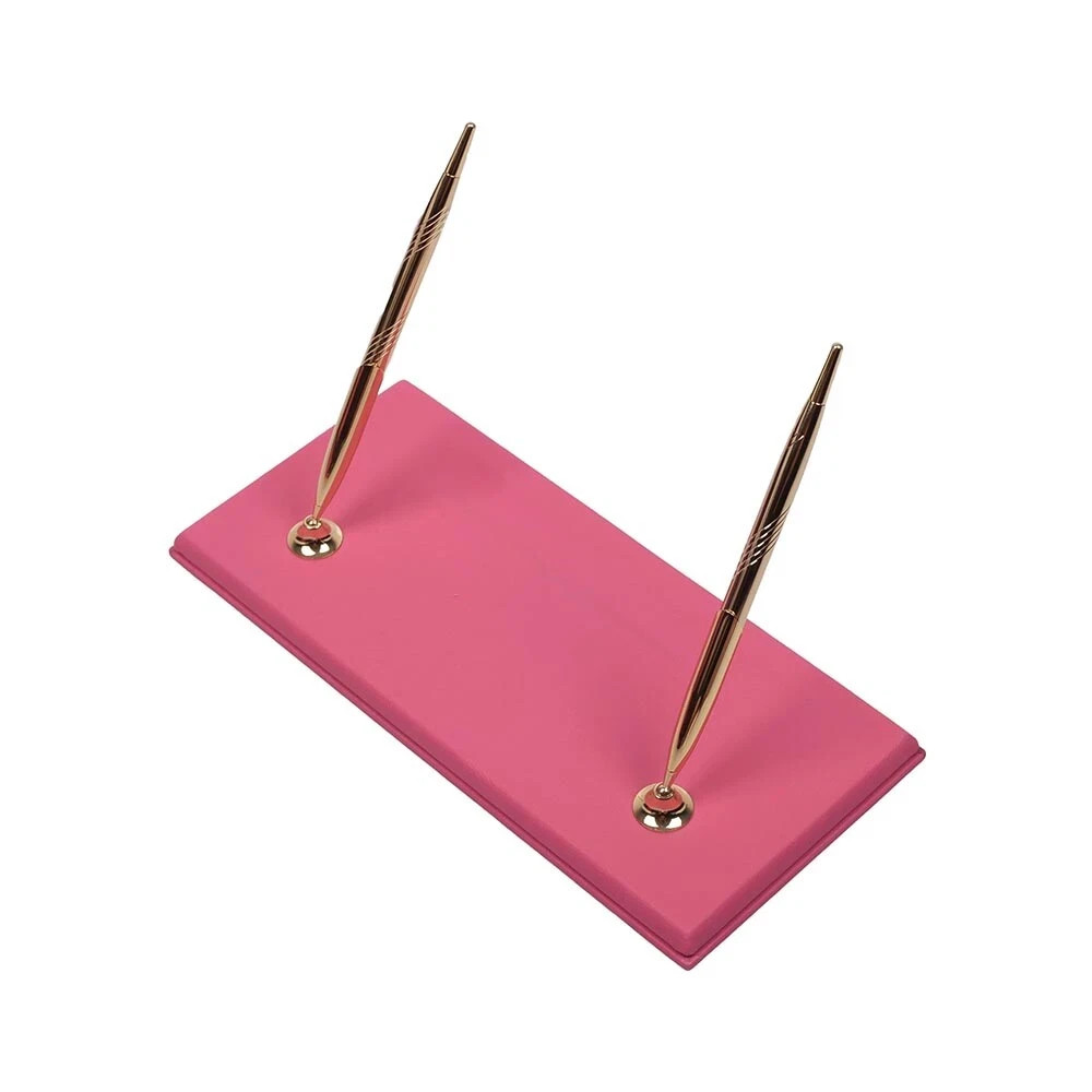 10 Pieces Leather Desk Organizer Set with Single Document Tray Desk Set Pink