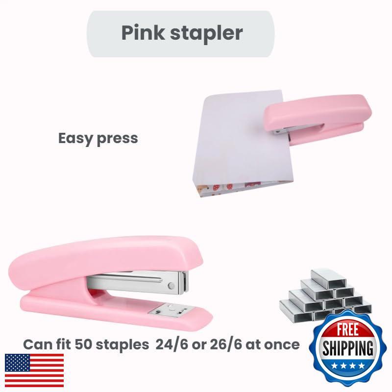 10Packs Desk Accessories,Pink Office Supplies,Scissors,Tape Dispenser,Paper C