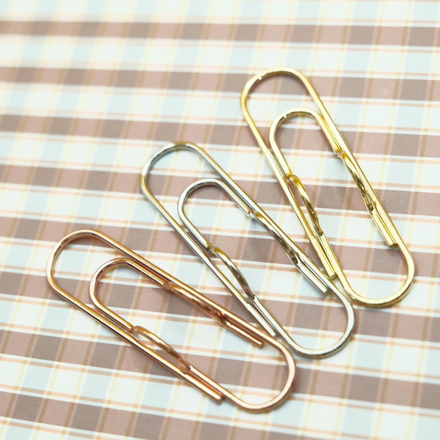 Multifunctional Pen Clips,20pcs Portable Metal Paper Clips Large Size Office Sch