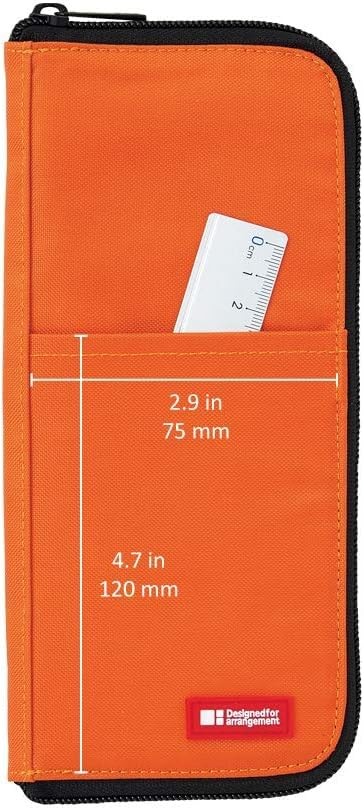 LIHITLAB LAB Slim Pen/Pencil Pouch, 0.7 × 3.9 × 8.5 Inches, Indigo (A7652-11)