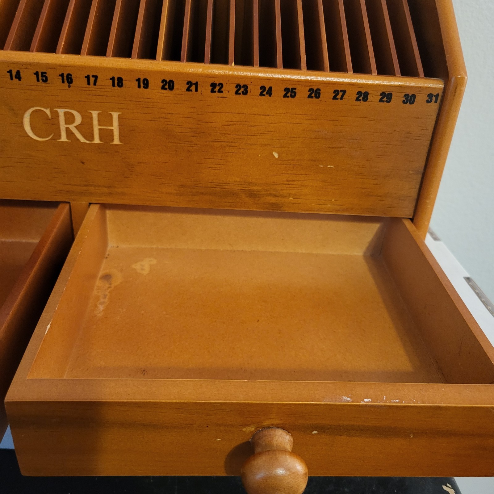 VTG LILLIAN VERNON Wood Desktop Mail 31 SLOTS & DRAWERS 16 x 18″ Cottagecore