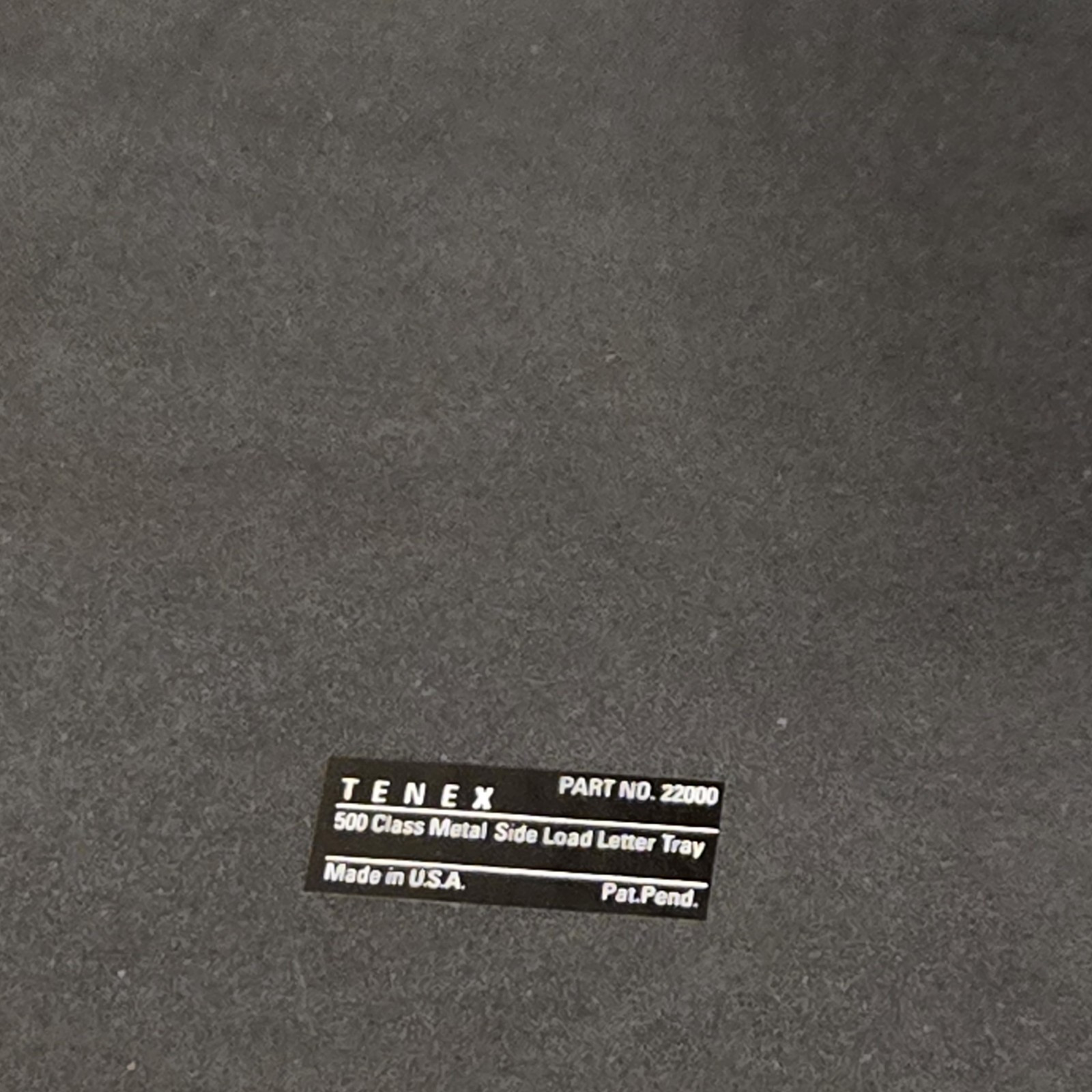 TENEX 500 Class Metal Side Loader Letter Tray Part No. 22000 Made In USA, Nice!
