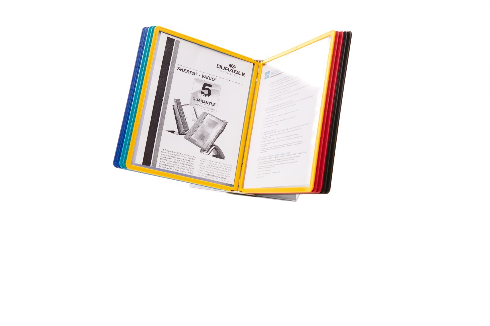 VARIO Desk Reference System 10 Panels Letter Size Assorted Colors Durable