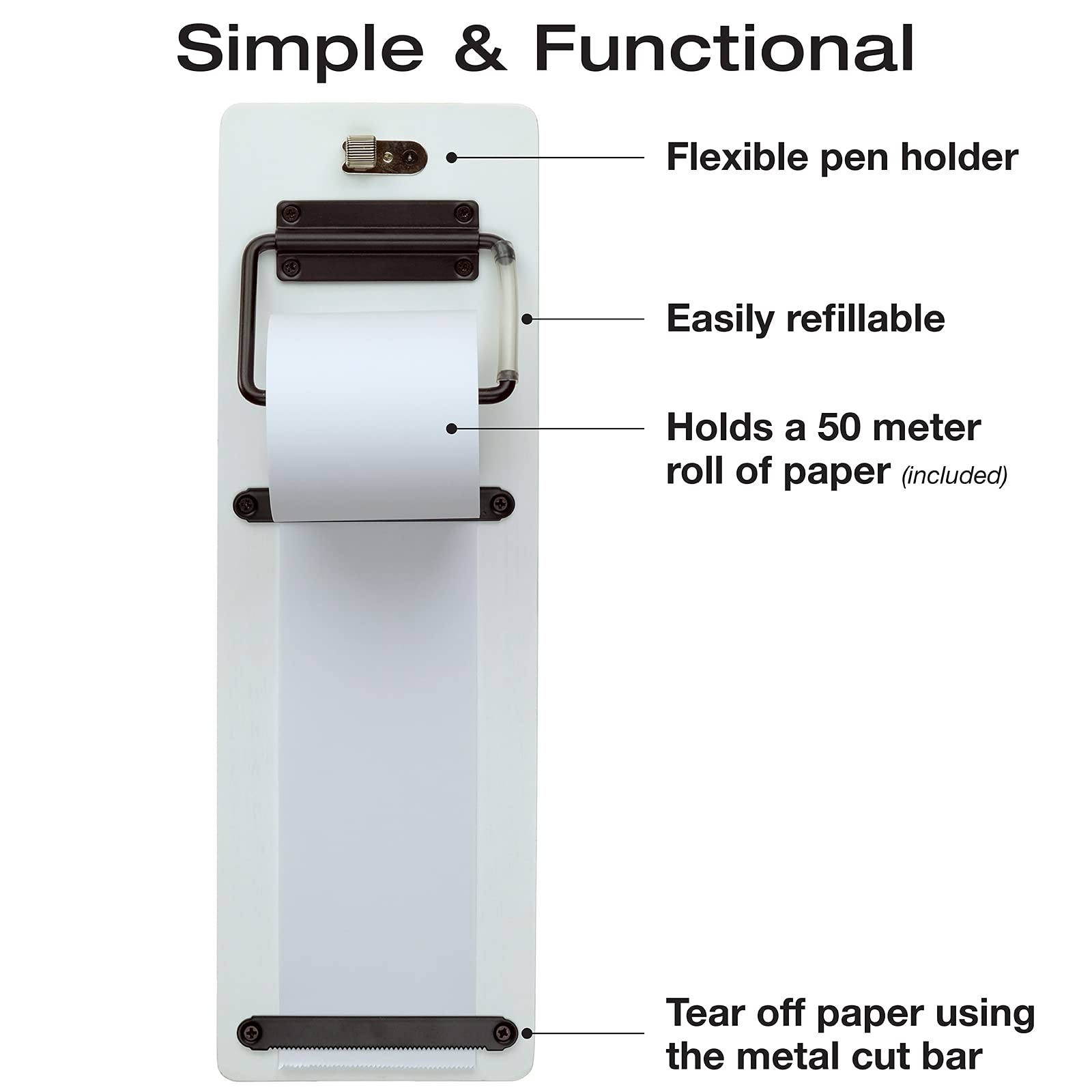 Excello Global Products Wall Mounted Note Paper Dispenser A 160 Foot Roll Of