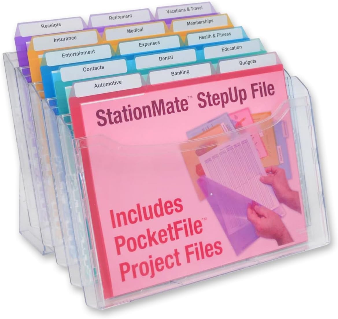 StationMate Desktop Organizer Includes 18, 3rd-Cut PocketFiles. Complete Proj…