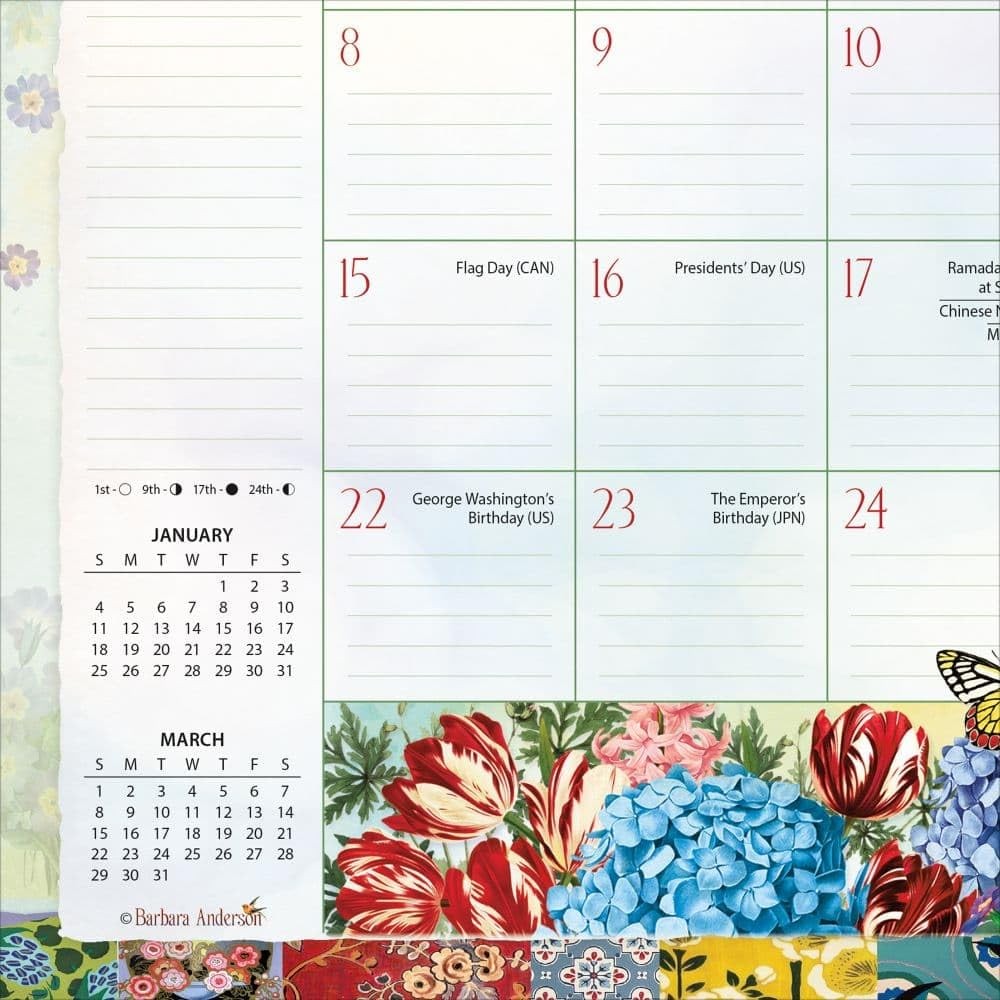 Lang, Garden Botanicals 2026 Desk Pad, 11” X 17”, Extra Large, Multi