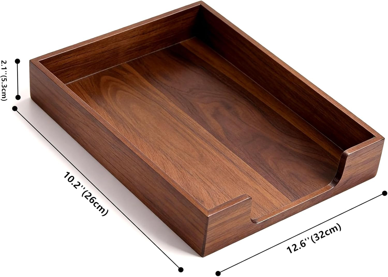 Wood Letter Tray Wooden Desk Organizer Paper Document File Tray for Office Suppl