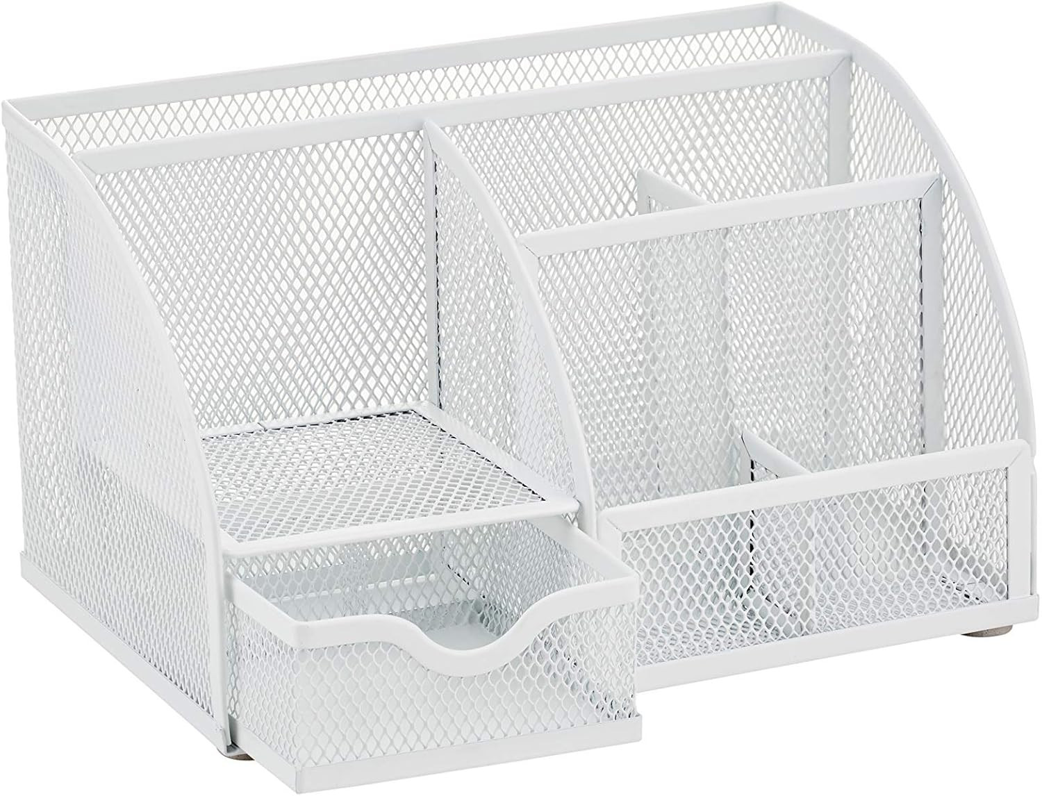 Mesh Desk Organizer Office with 7 Compartments + Drawer/Desk Tidy Candy/Pen Hold
