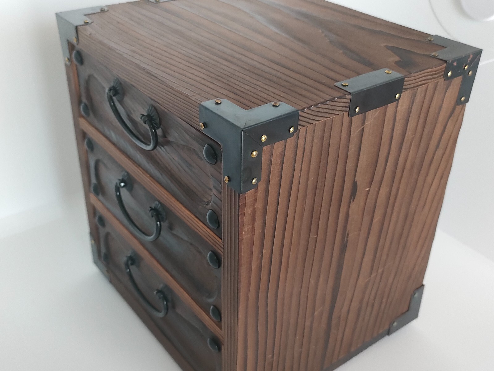 Wood Chest Showa Vintage Limited Japan W19cm x D17cm x H21cm