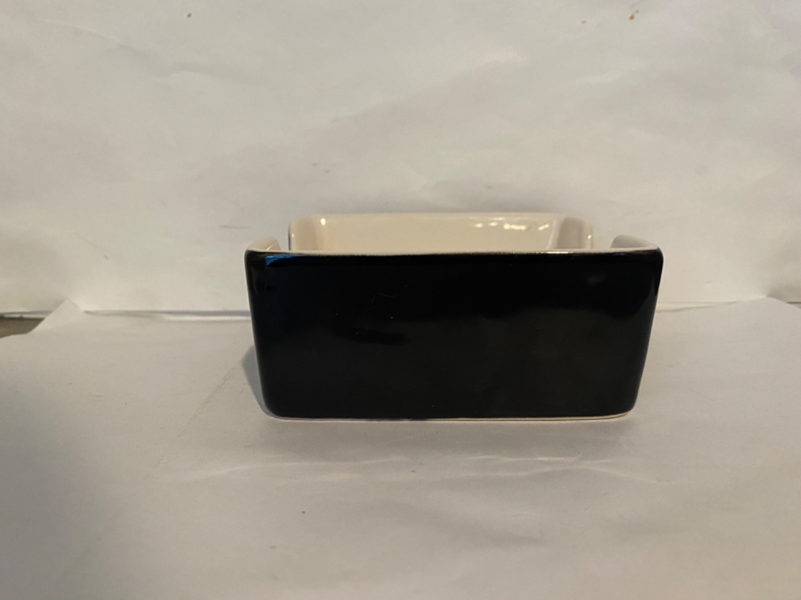 Rae Dunn NOTE TO SELF black ceramic Sticky Note Holder Desk Office Accessory