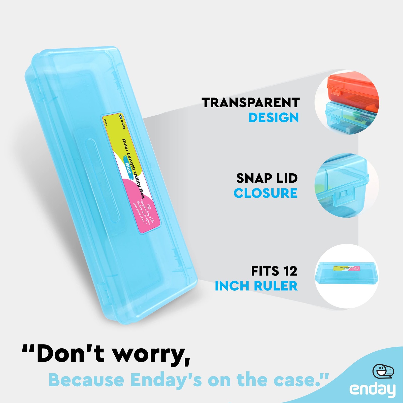Long Plastic Pencil Case Box School Supplies Organizer Storage Container