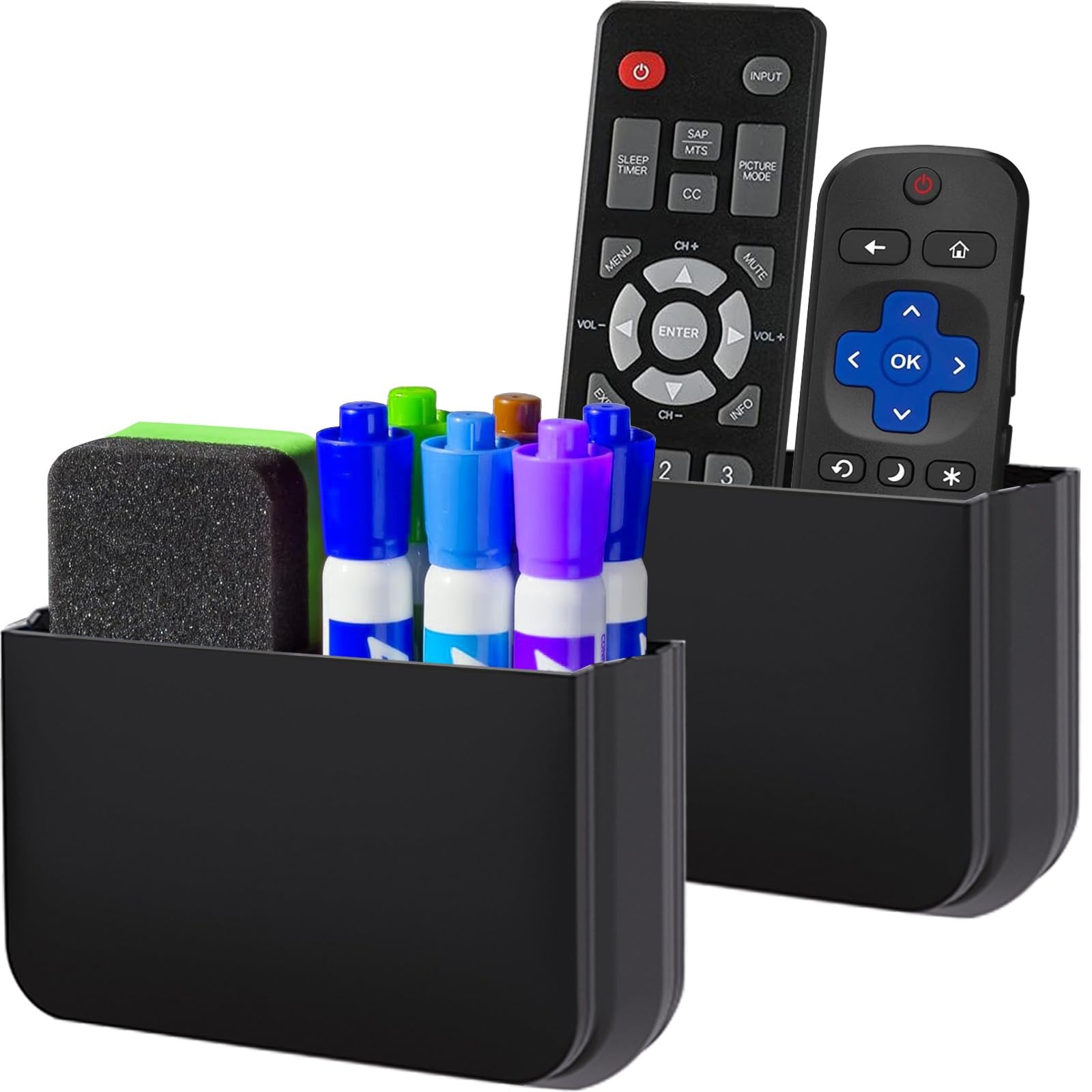 Magnetic Remote Control Holder Wall Mount, 2 Pack TV Remote Holder Wall Mount…