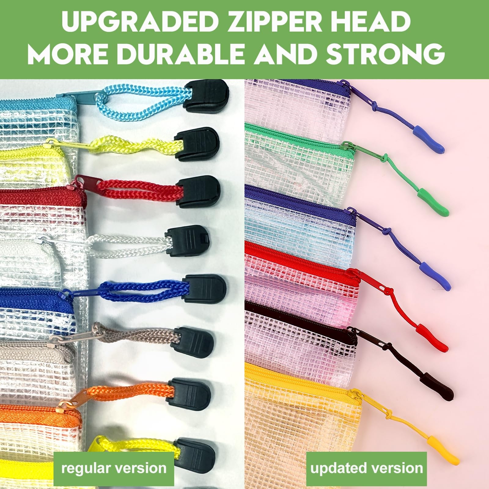 YOPCDJ A4 Zipper Pouches Multicolored 24pcs
