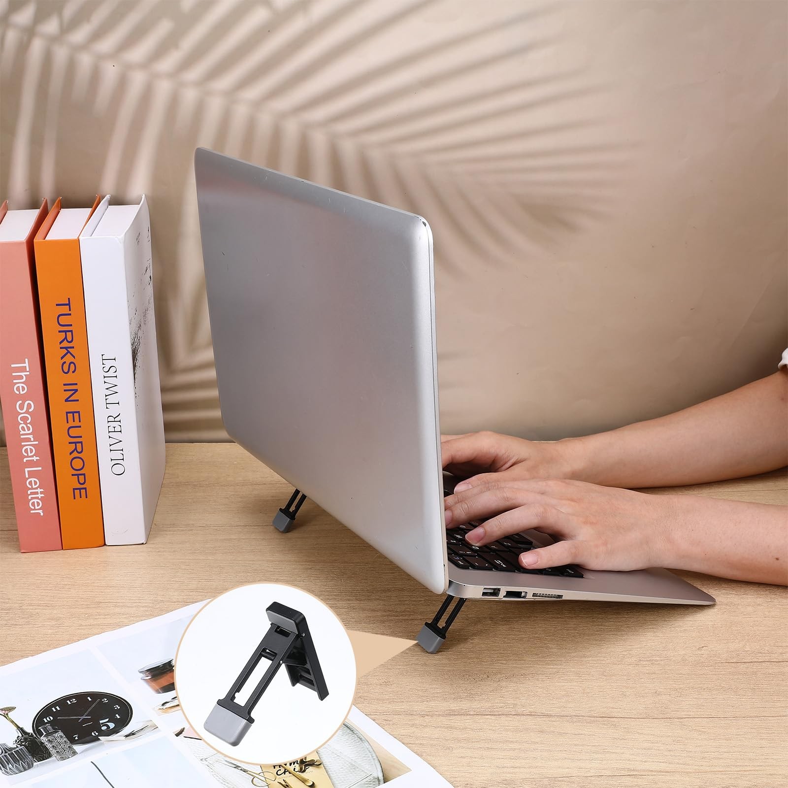 4 Pcs Portable Laptop Stand for Desk Foldable Keyboard Riser Ergonomic…