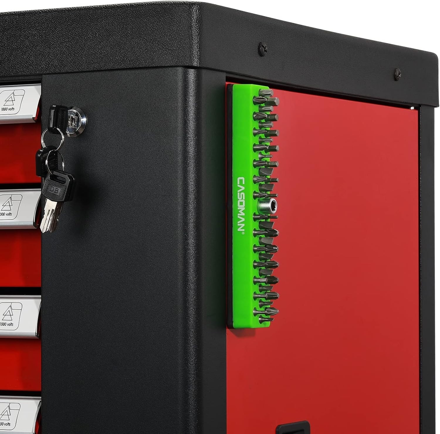 Compact 7″ Hex Bit Organizer with Magnetic Base – Protect Your Surfaces in Style