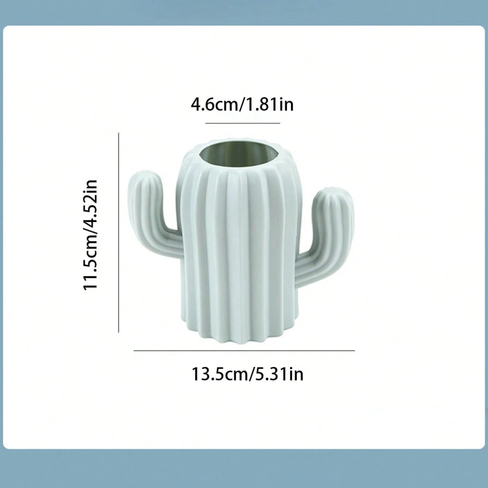 1pc Cactus Pen Holder Resin Desk Organizer Pencil Cup Storage Kids Stationery