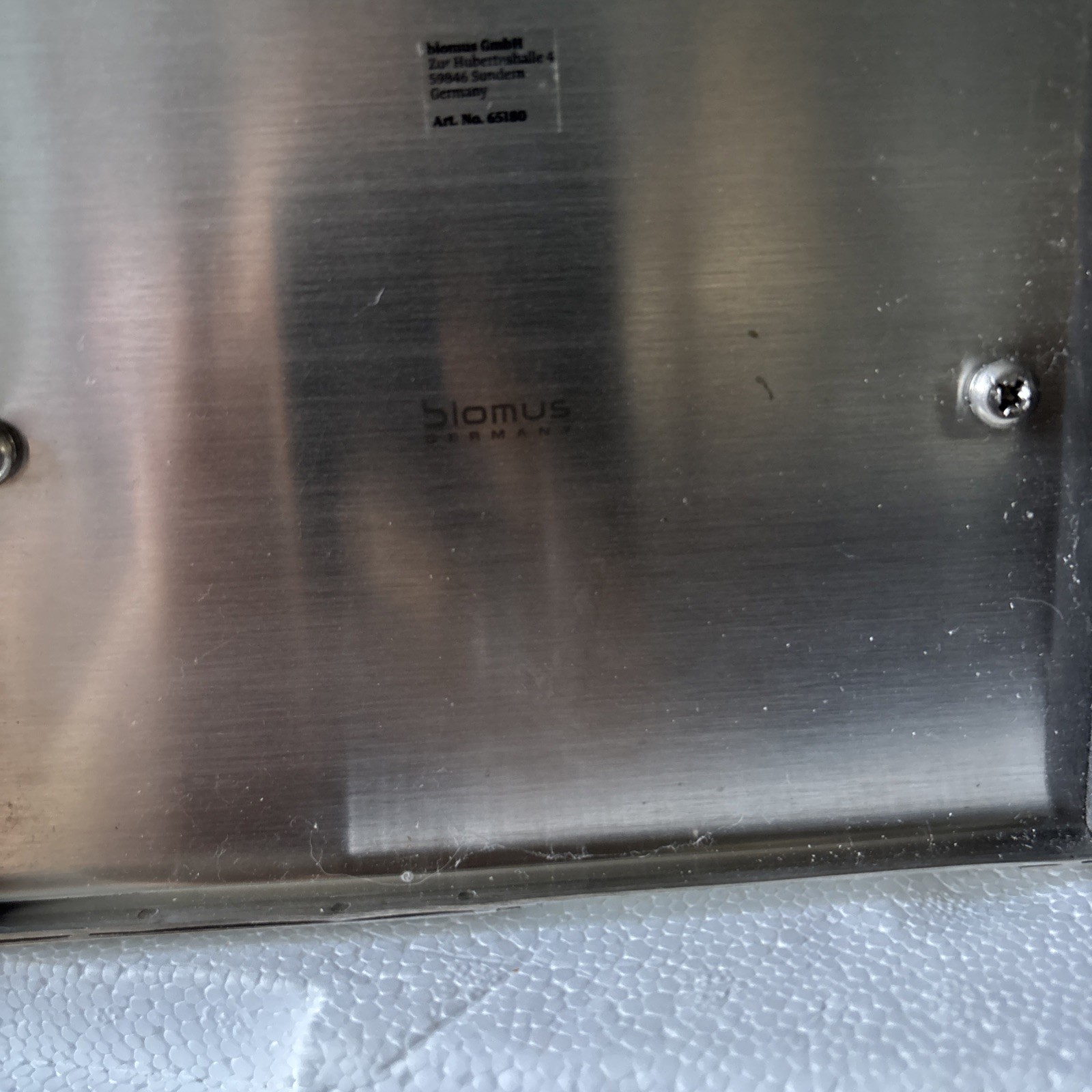 BLOMUS Seamo Minimalist Stainless Steel Modern Magazine / Book Rack Caddy Nice!