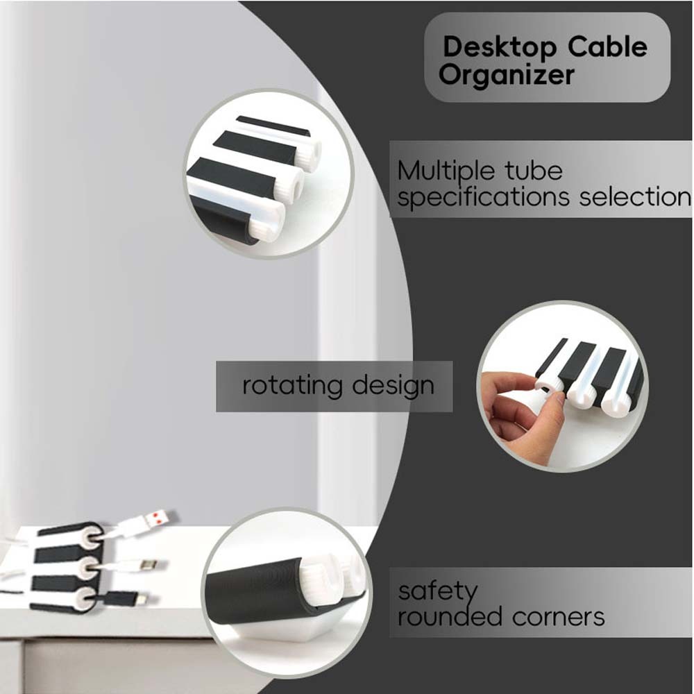 Practical Space-Saving Lightweight Ventilated Attractive Desktop Cable Organizer