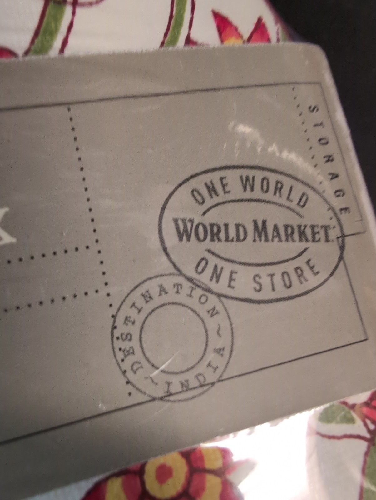Red floral design World Market “Handmade Office in a Box” New