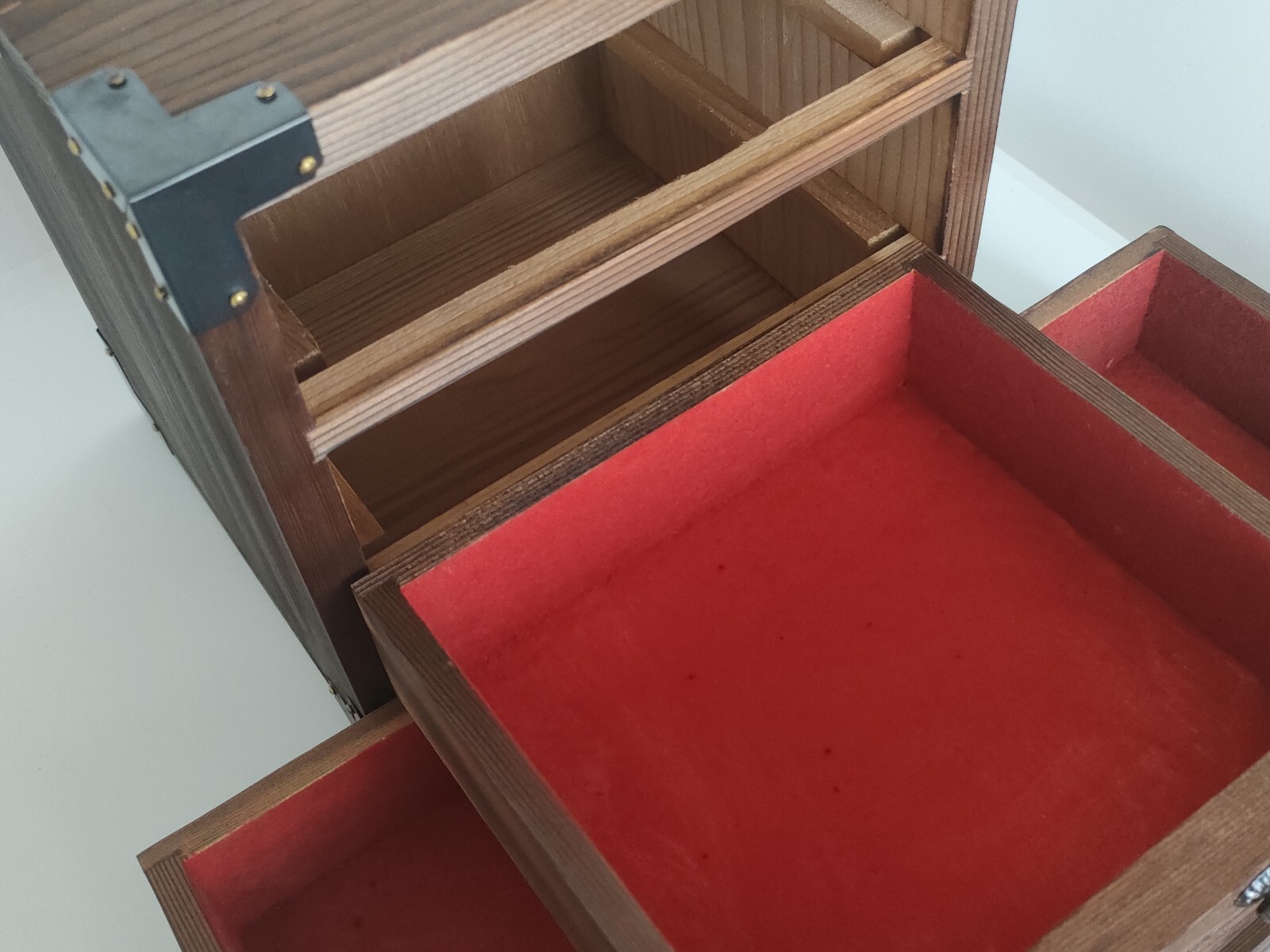 Wood Chest Showa Vintage Limited Japan W19cm x D17cm x H21cm