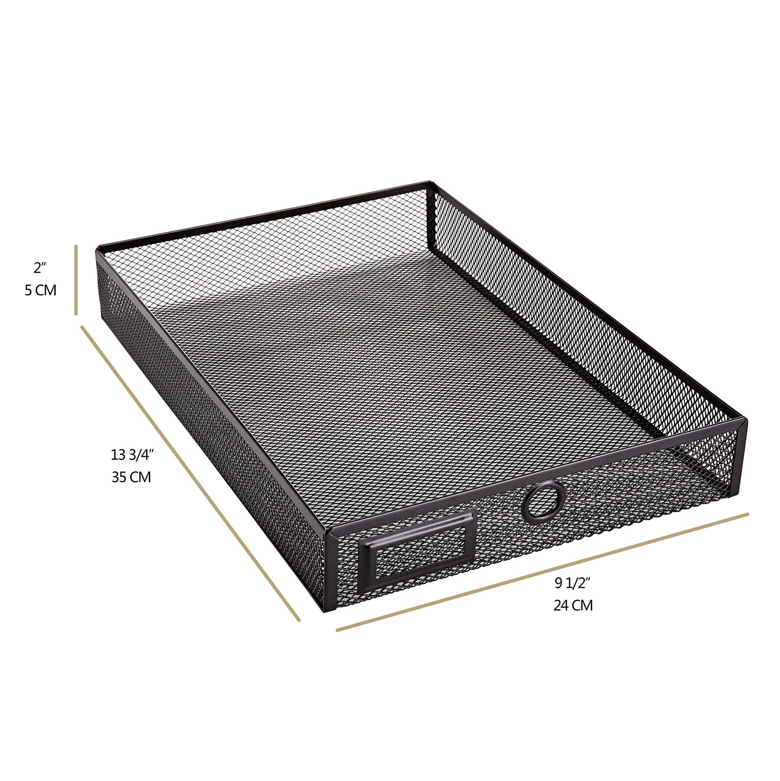 Annova Desk Organizer Wire Mesh 3 Tier Sliding Drawers Paper Black