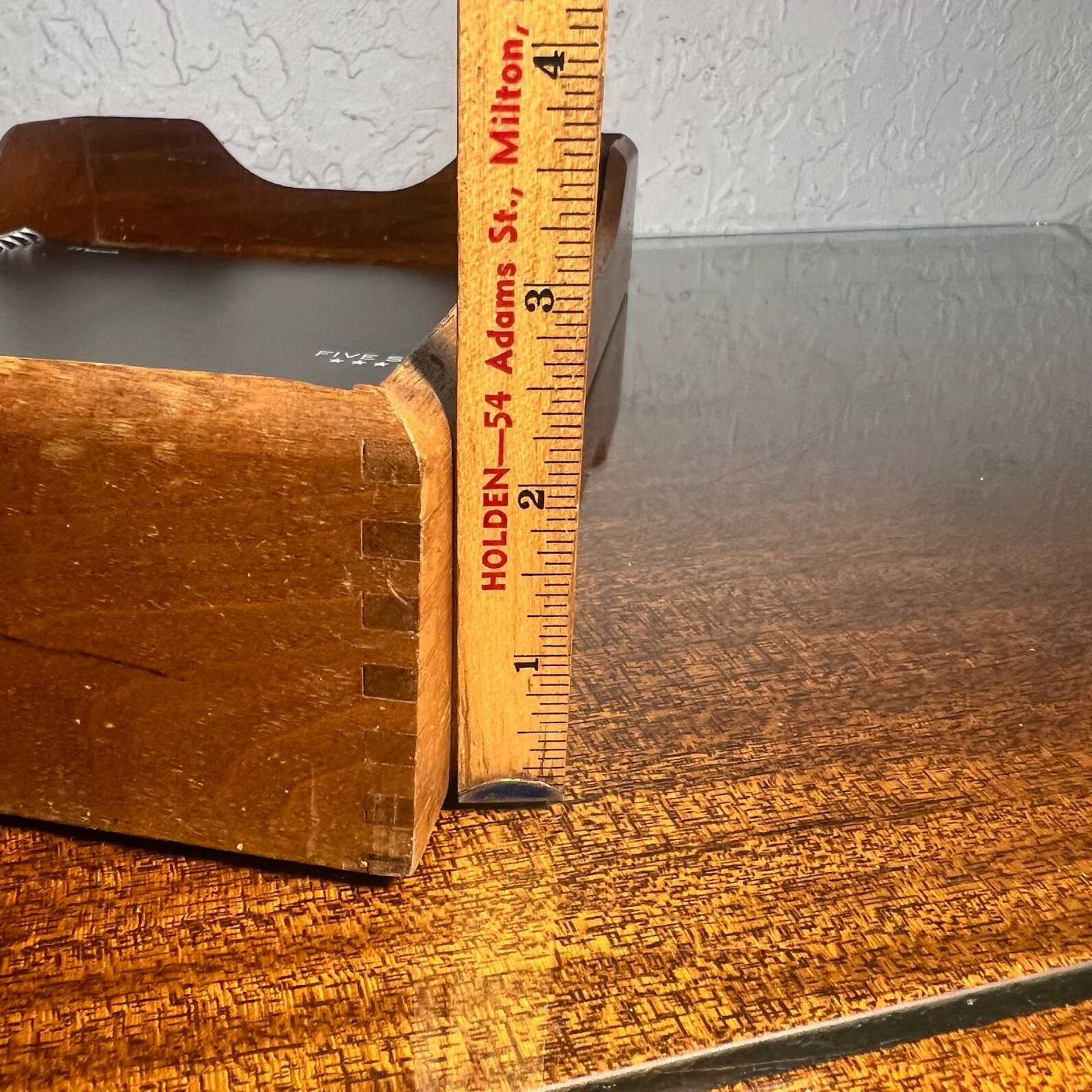 Vintage Hedges Files “The Line” Wood Letter Paper Tray Desk Organizer No 1922