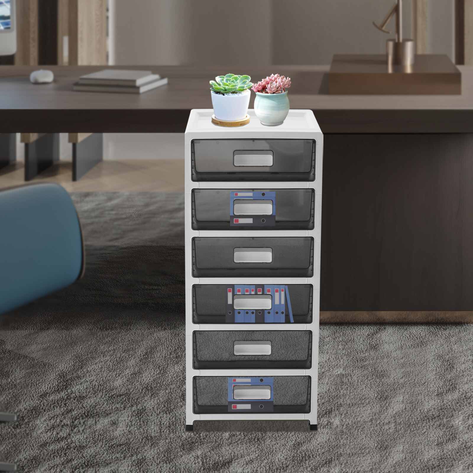 6 Tiers Storage Cabinet Large Plastic Storage Cabinet Drawer Storage Cart