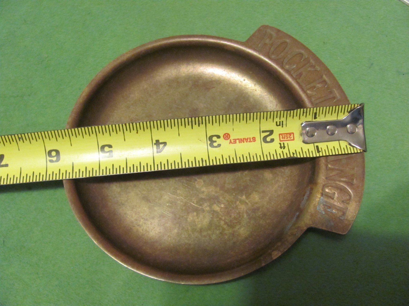 2 Vintage solid Brass Pocket Change Trays Trinket Dish