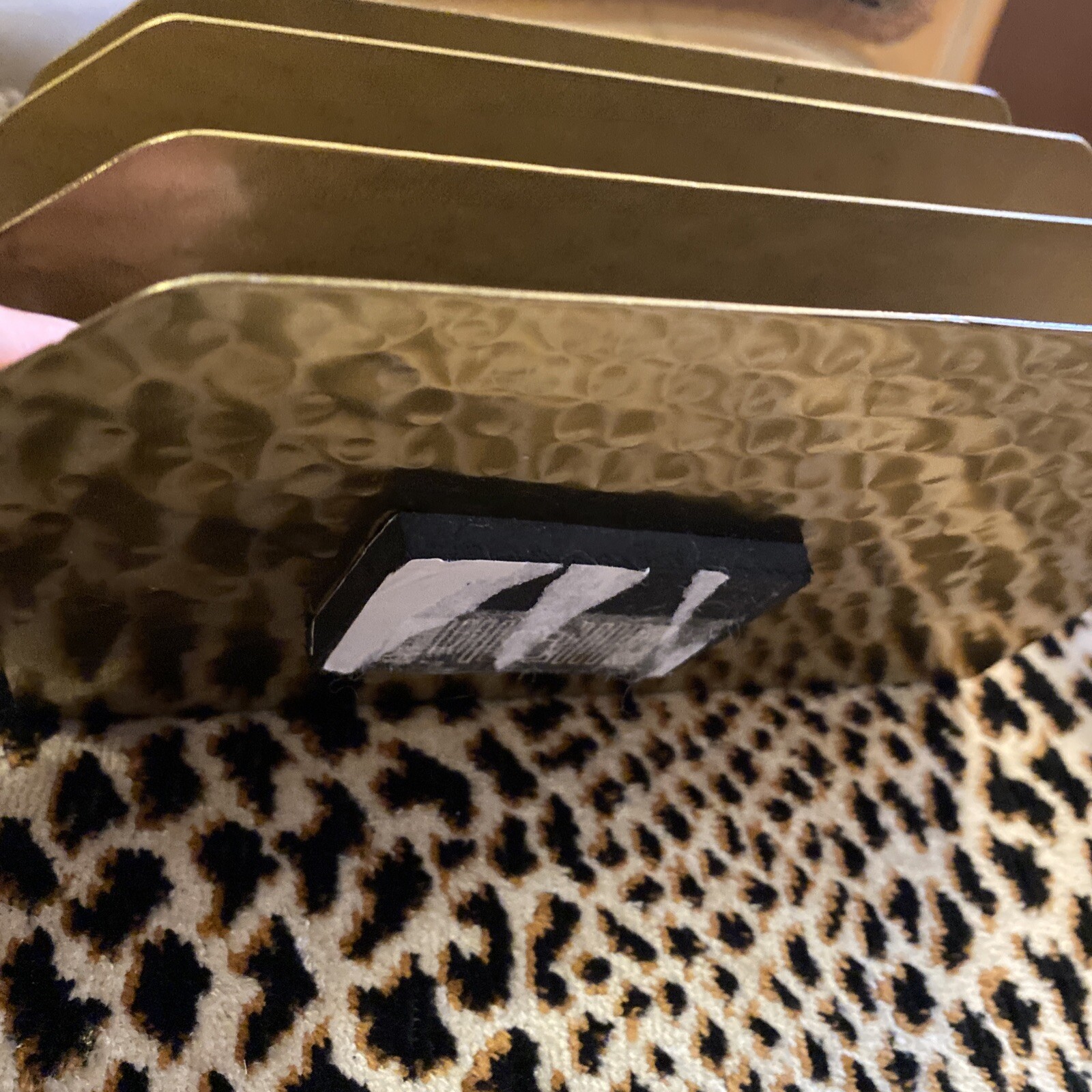 Nate Berkus Letter Sorter Brass Tone Hammered Desk Organizer