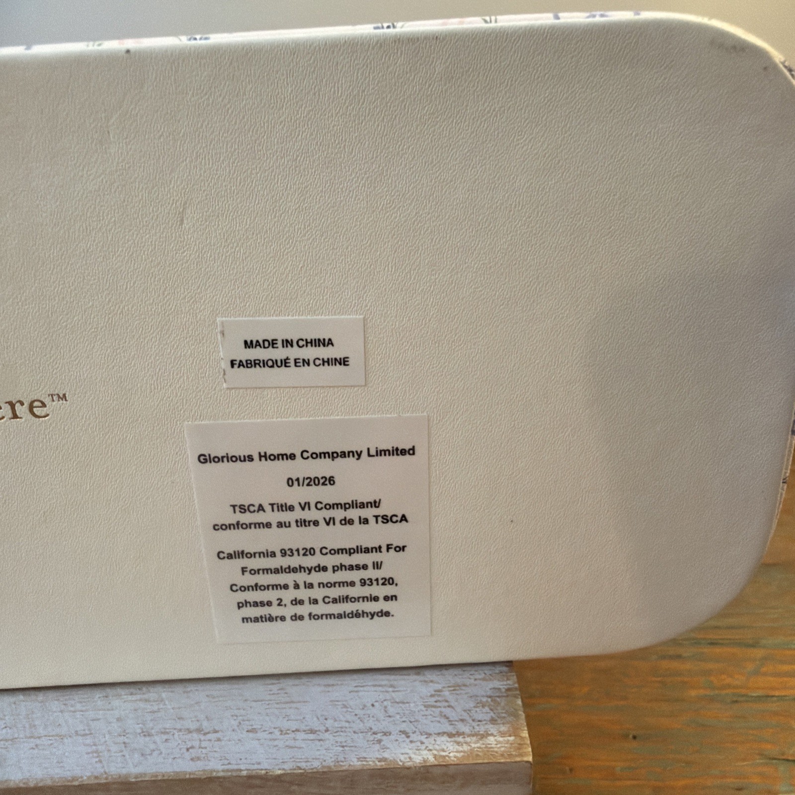 Cupcakes And Cashmere At Home Pink/Blue Bow 3 Compartment Desk Organizer. New.