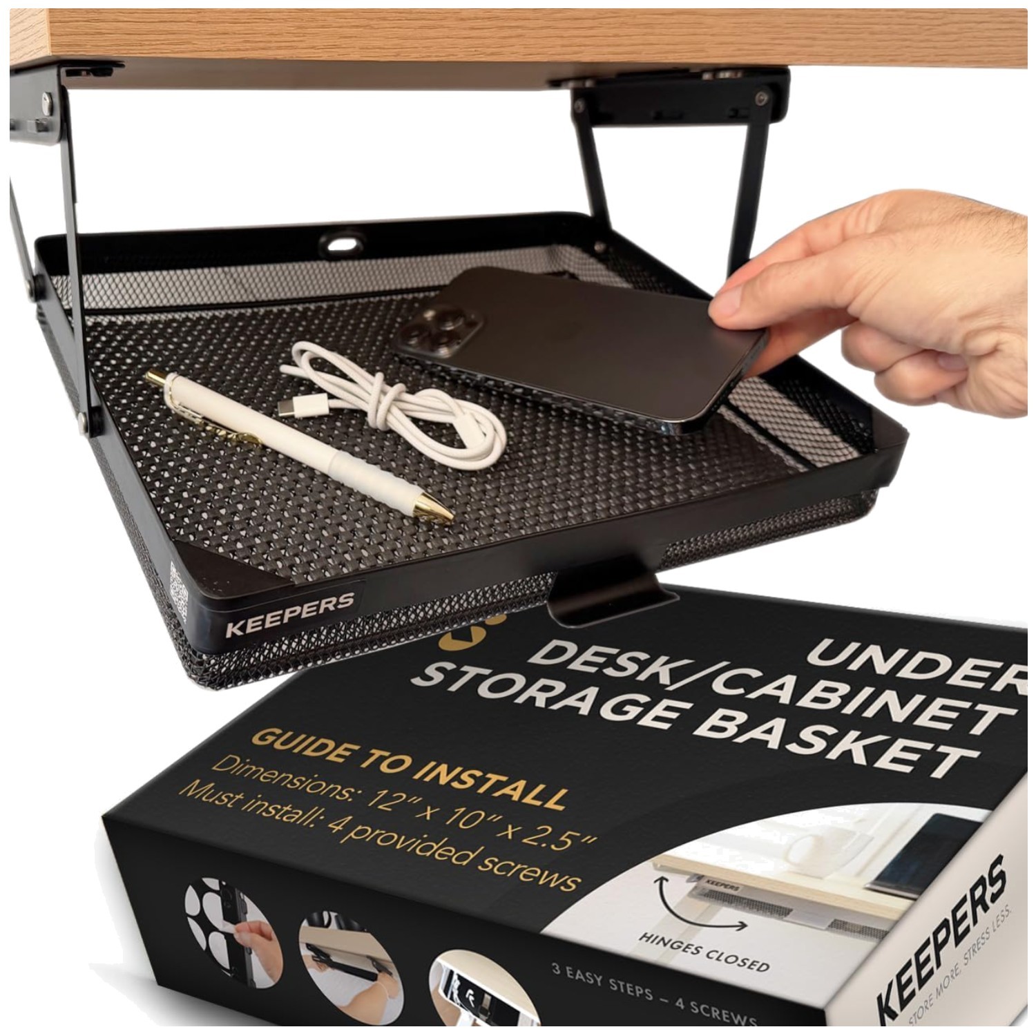 Easy Mount Under Desk Drawer – Organize Efficiently