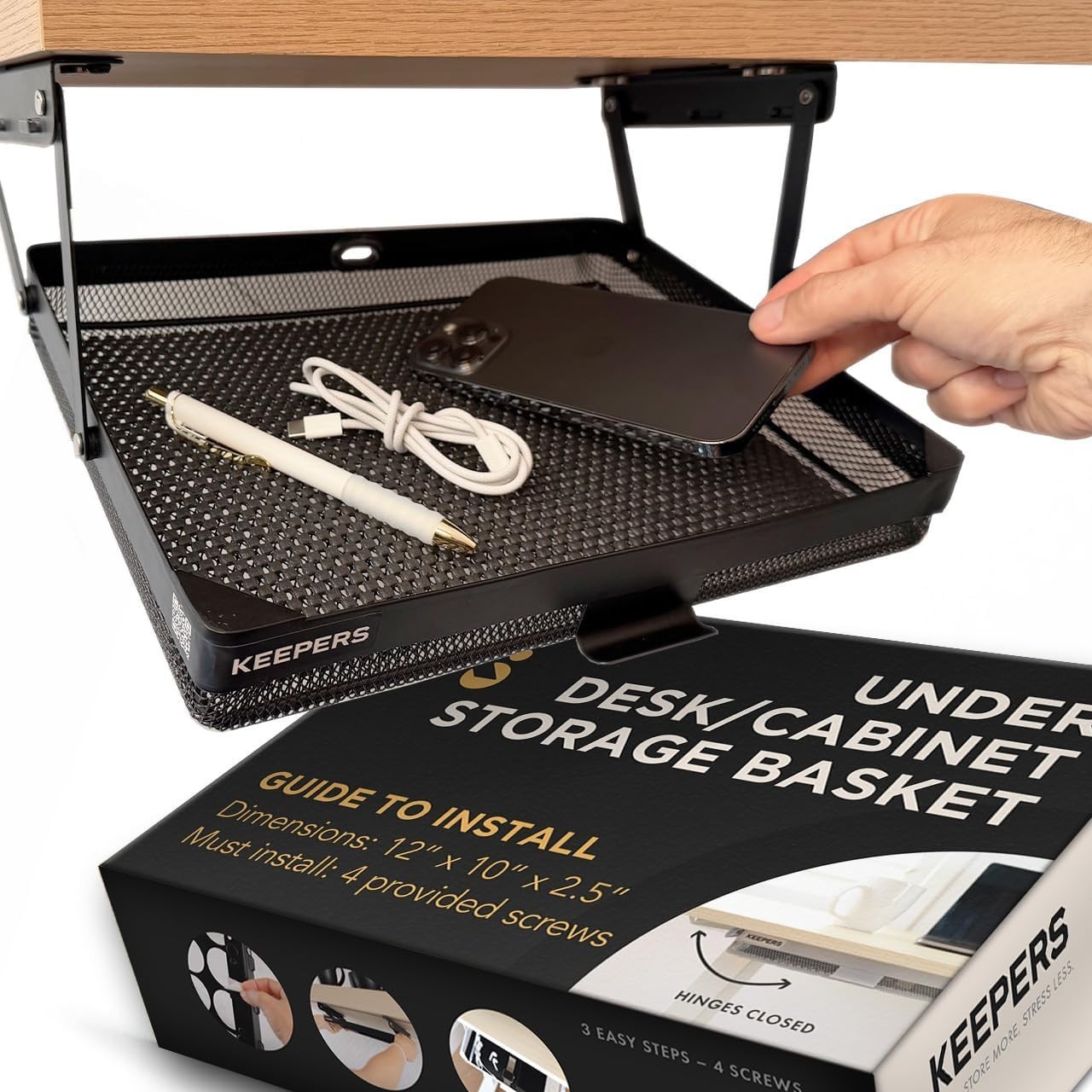 Easy Mount Under Desk Drawer – Organize Efficiently