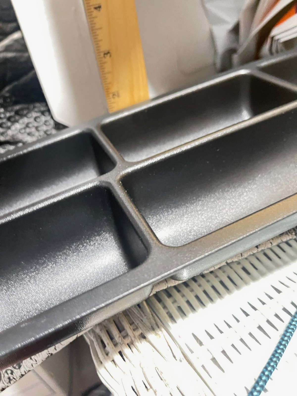 Black Steelcase in desk tray organizer 5 compartments 5-3/8″W x 13″L x 3/4″H(1D)