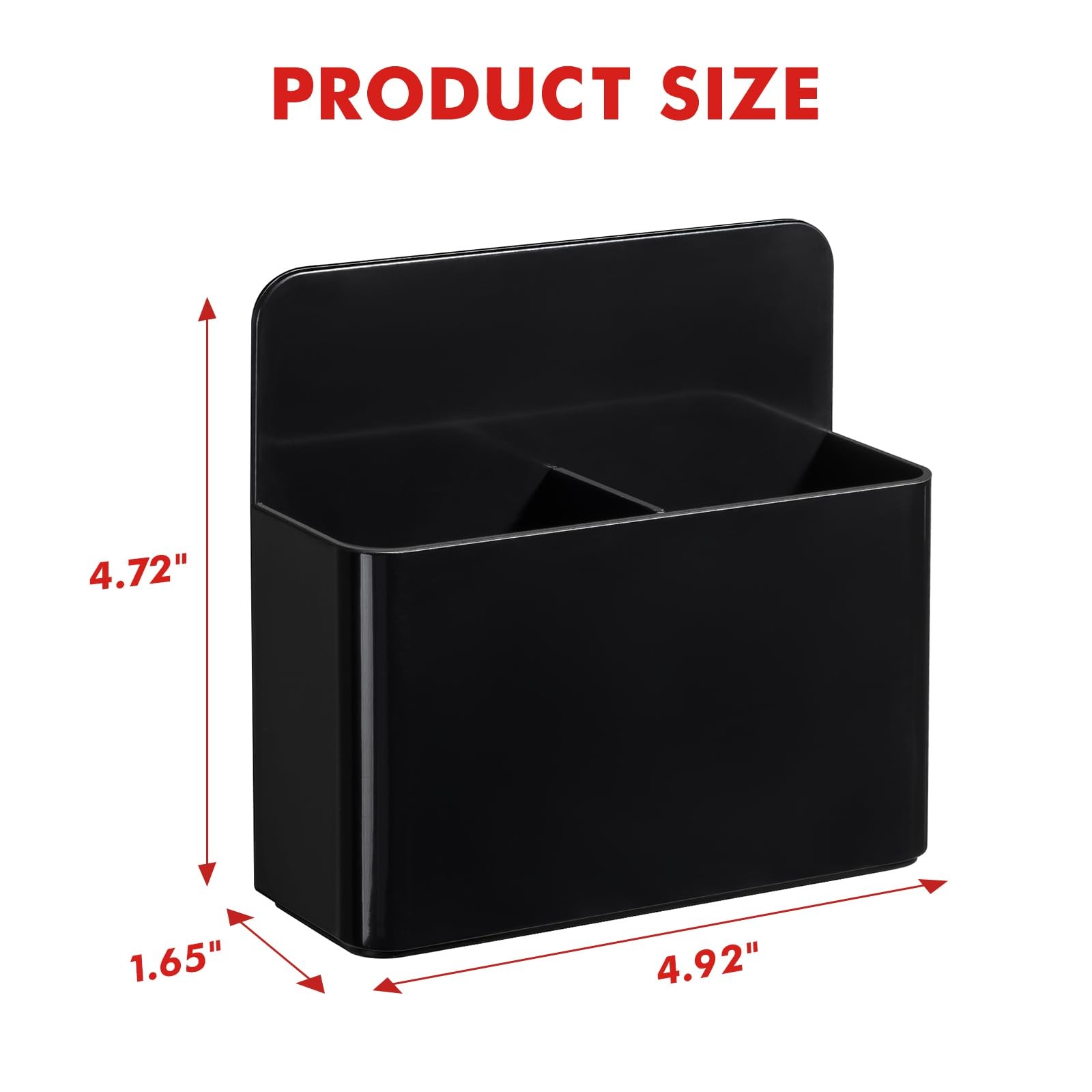 BEYGORM 2 Pack Plastic Magnetic Pen Holder for Refrigerator, Dry Erase black