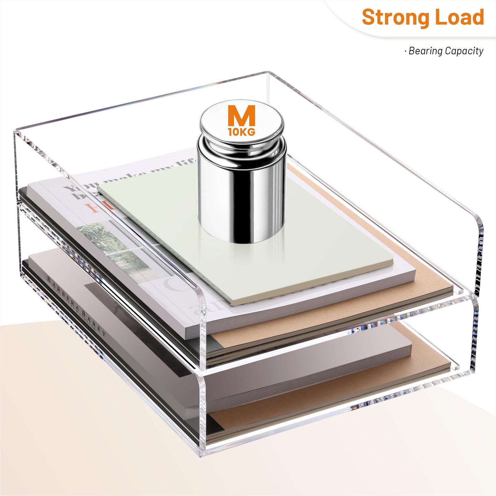 Paper Organizer Letter Tray,Acrylic Desk Organizer,Clear File Organizer for D…