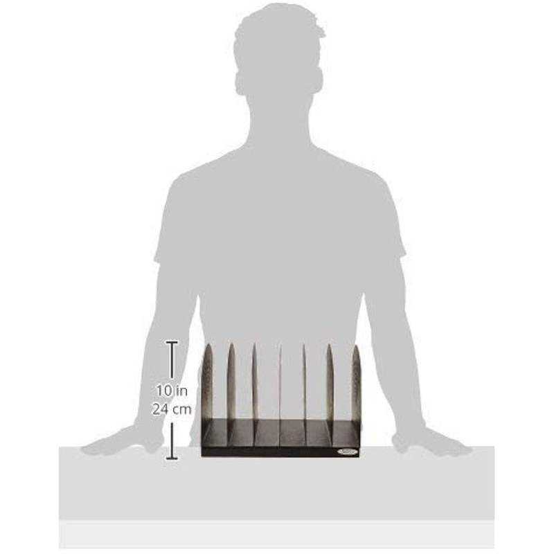 Steel Desk Organizer Vertical Sections Fingerprint Resistant Durable Rubber Feet