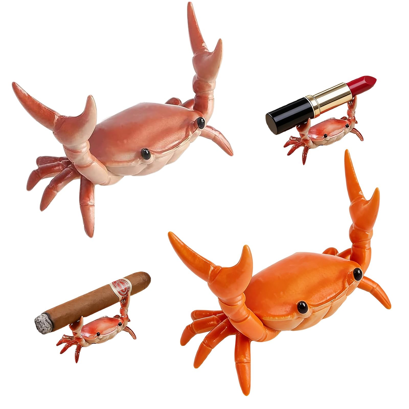 Crab Pen Holder for Desk – 2pcs Cute Funny Crab Pen Holder, Creative Weightli…