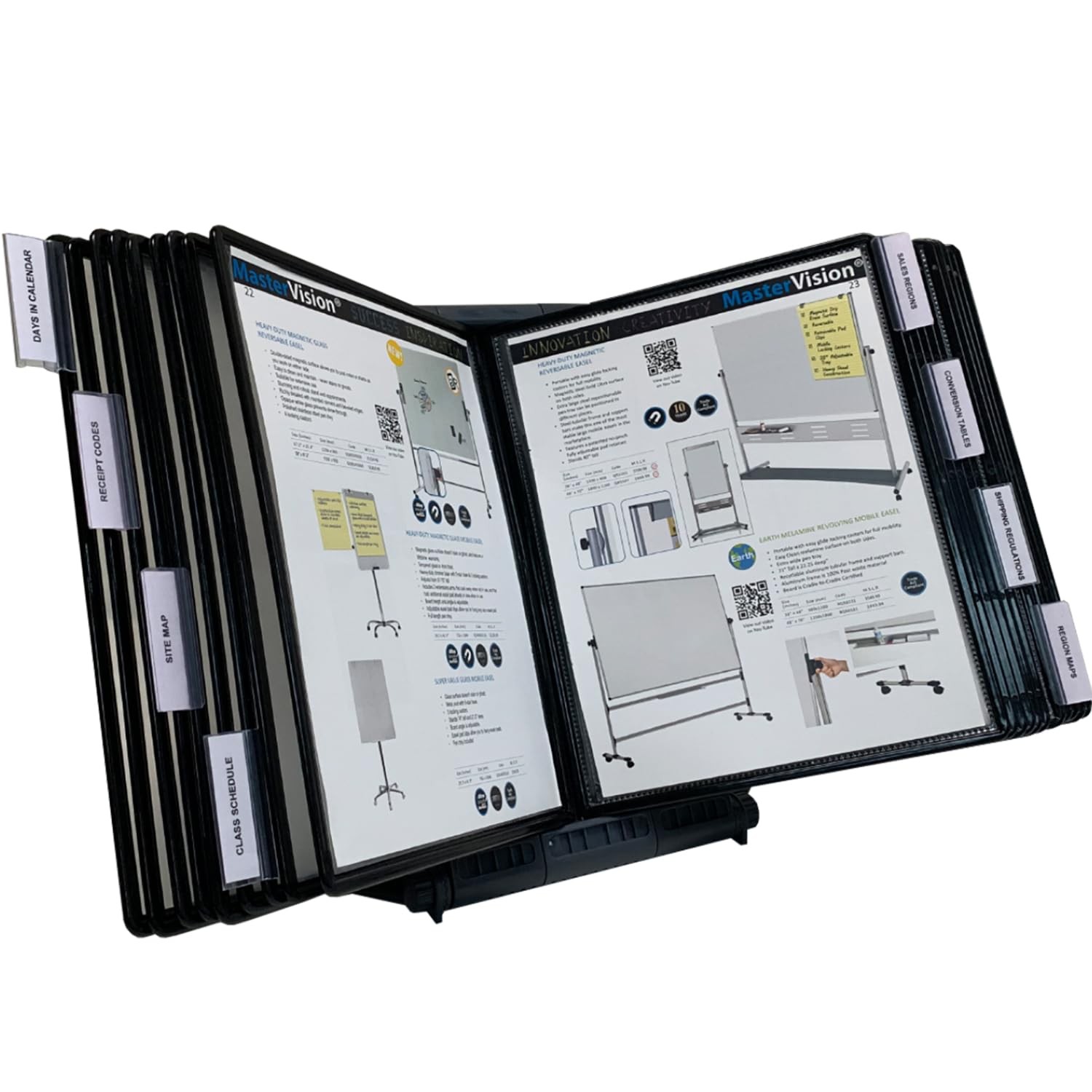 Ultimate Office AdjustaView 20-Pocket Desk 20 Pockets, Black Pockets