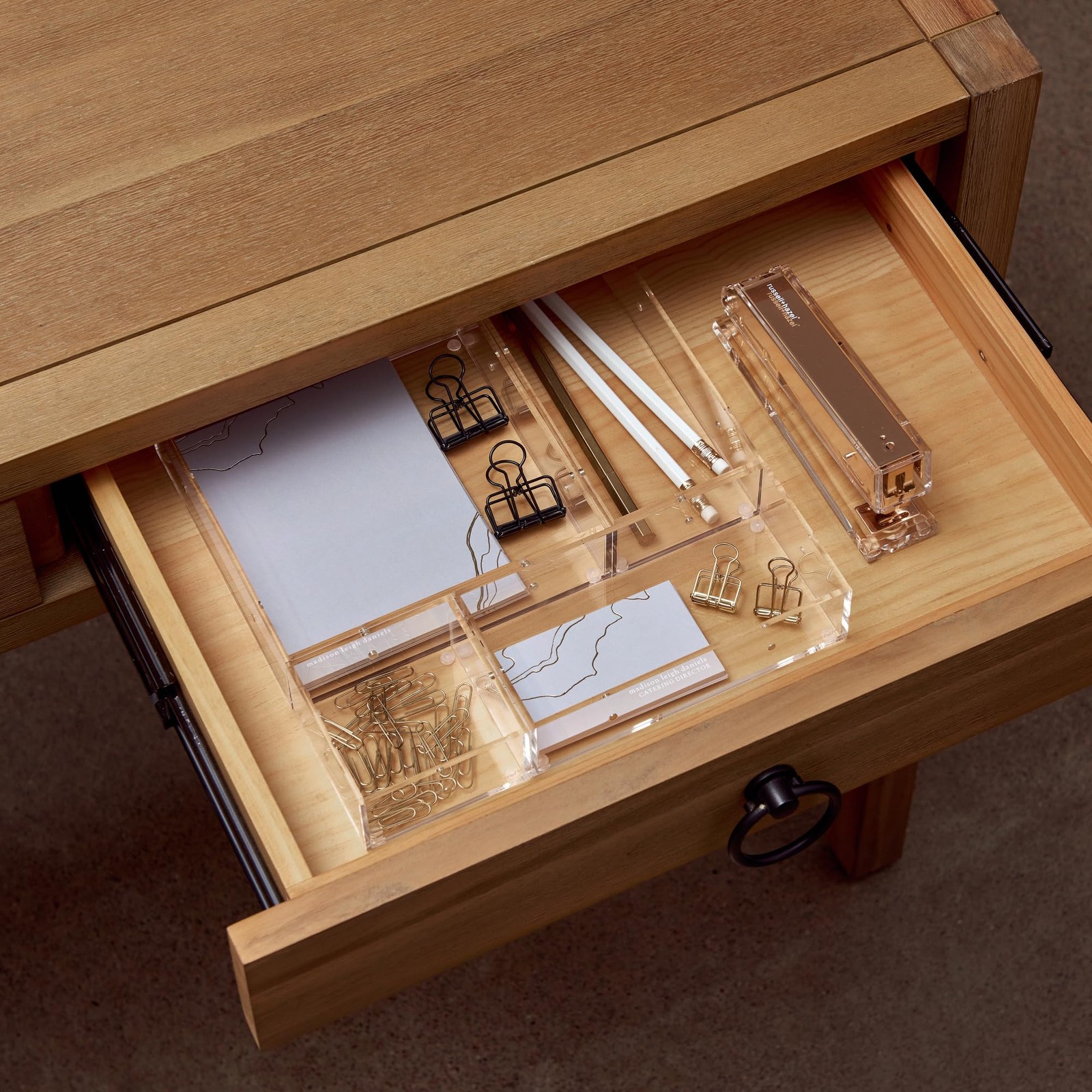 Large Acrylic Drawer Bloc 6×6 Inch Desktop Organization Clear 98144 1 PCS
