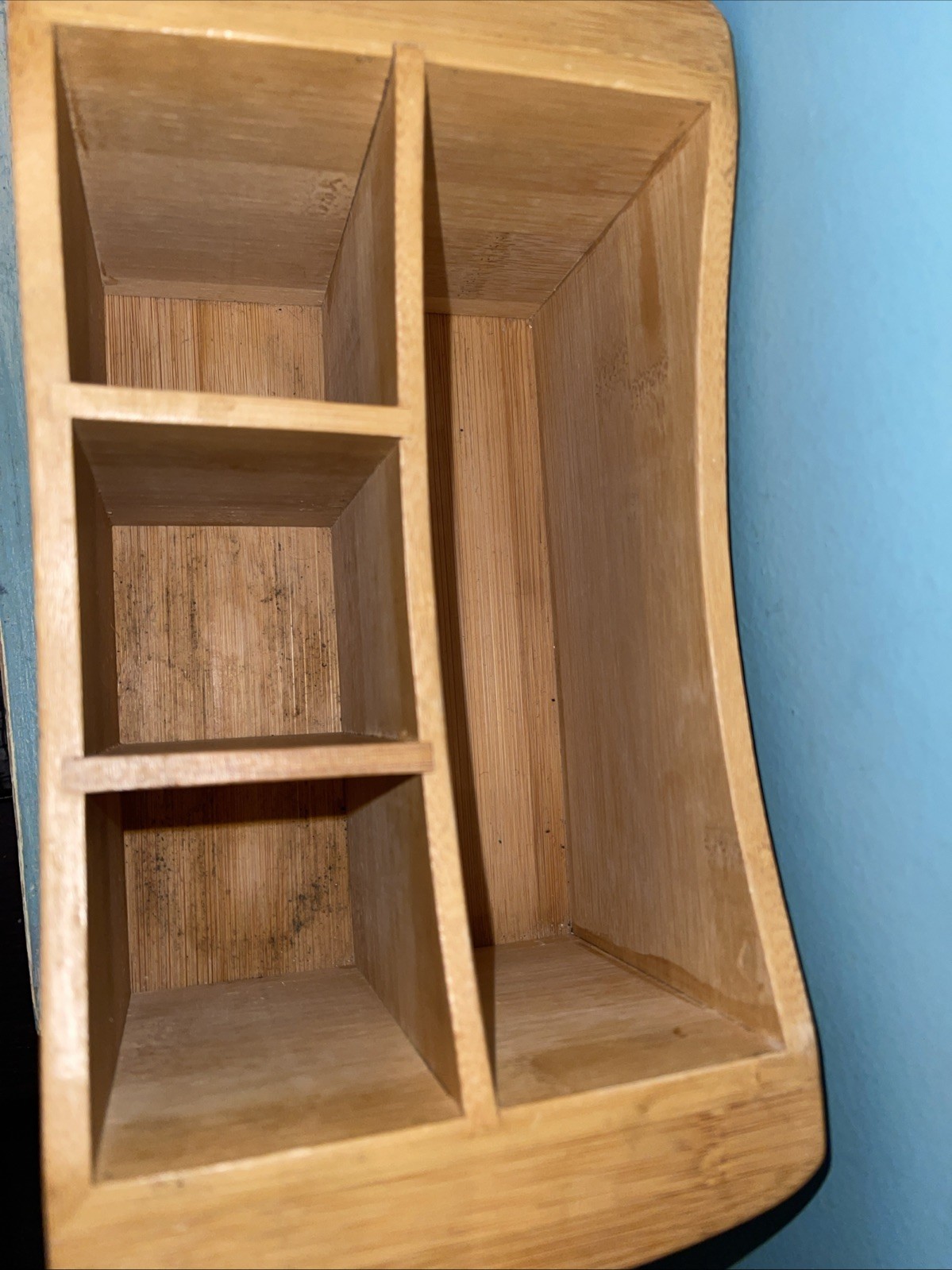 2 Piece Bamboo Desk Set Up To 5 slot Charging Station Pencil/Mail Holder 449