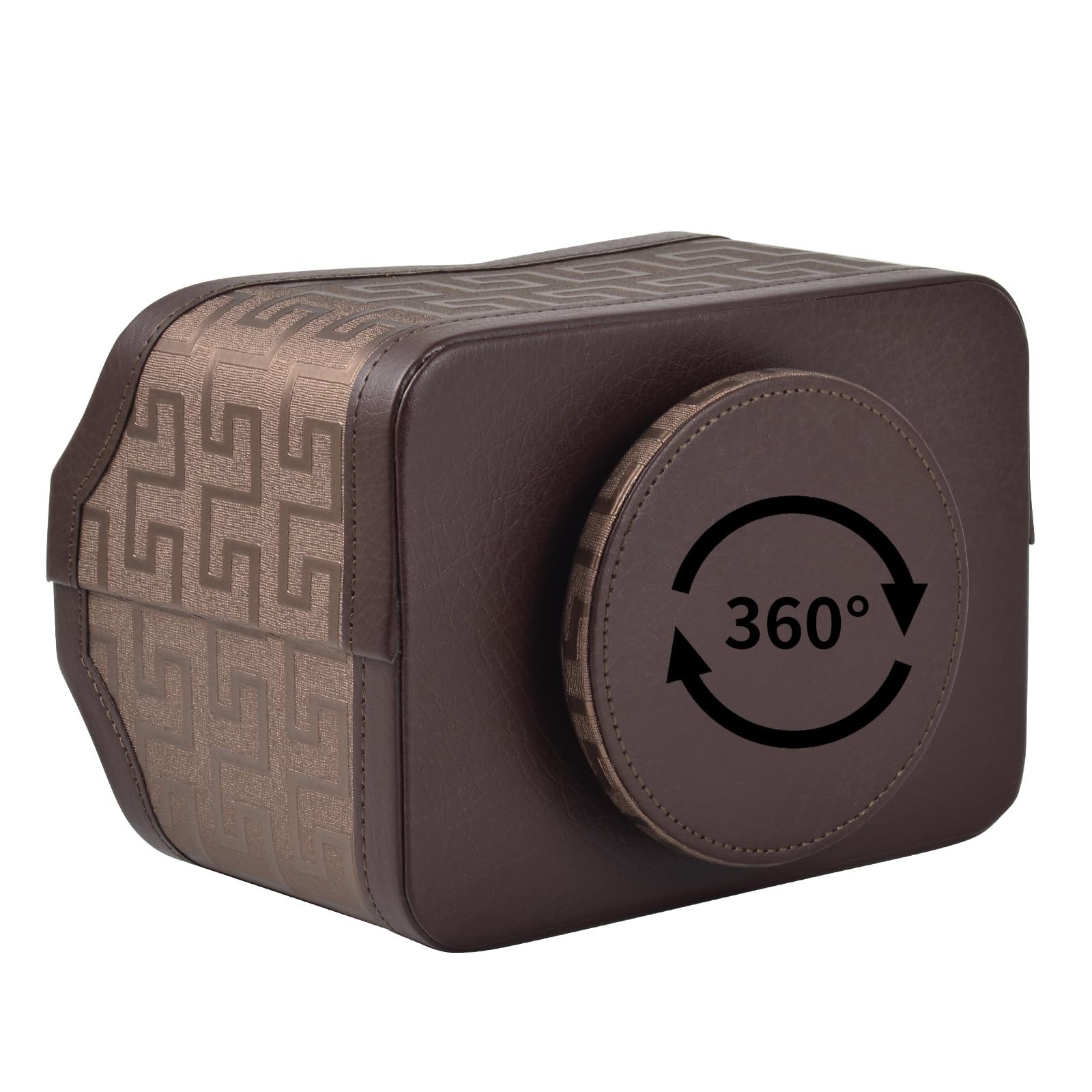 Leather Remote Control Holder 360°Rotatable,Bedside Nightstand Caddy,Office S…