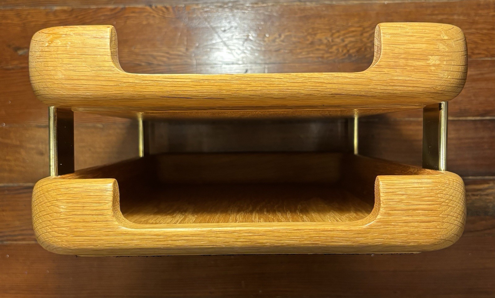Mid-Century Eldon Woodline Desk Set 2-Piece in Oak, Series 6500