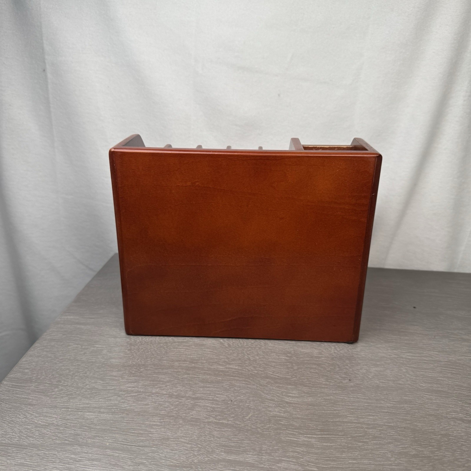 Eldon Wood Desk Top Organizer Cherry Finish 8.5” X 7” X 6”