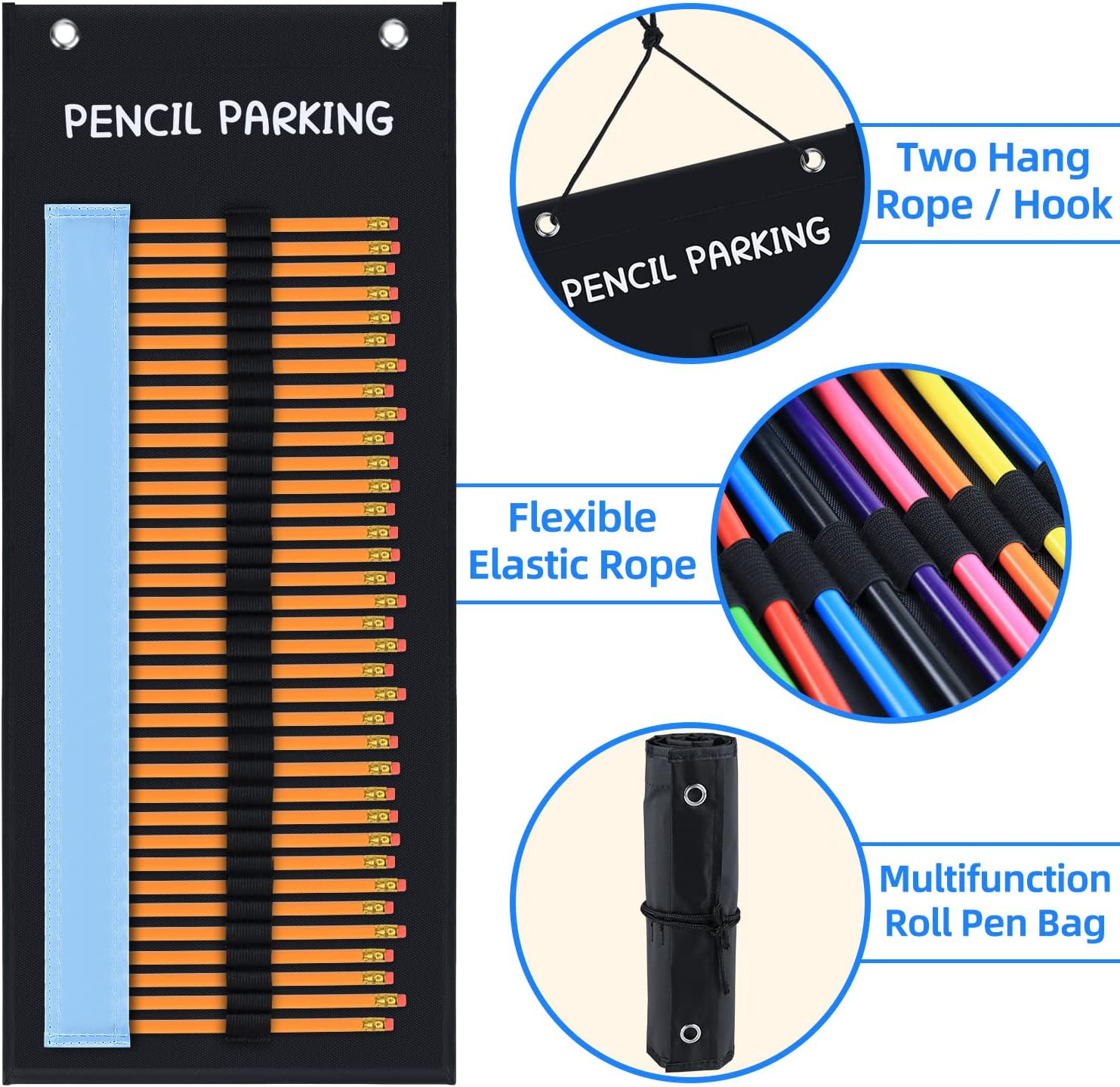 2-Pack Pencil Parking for Classroom, Pencil Holder for Desk Organizer