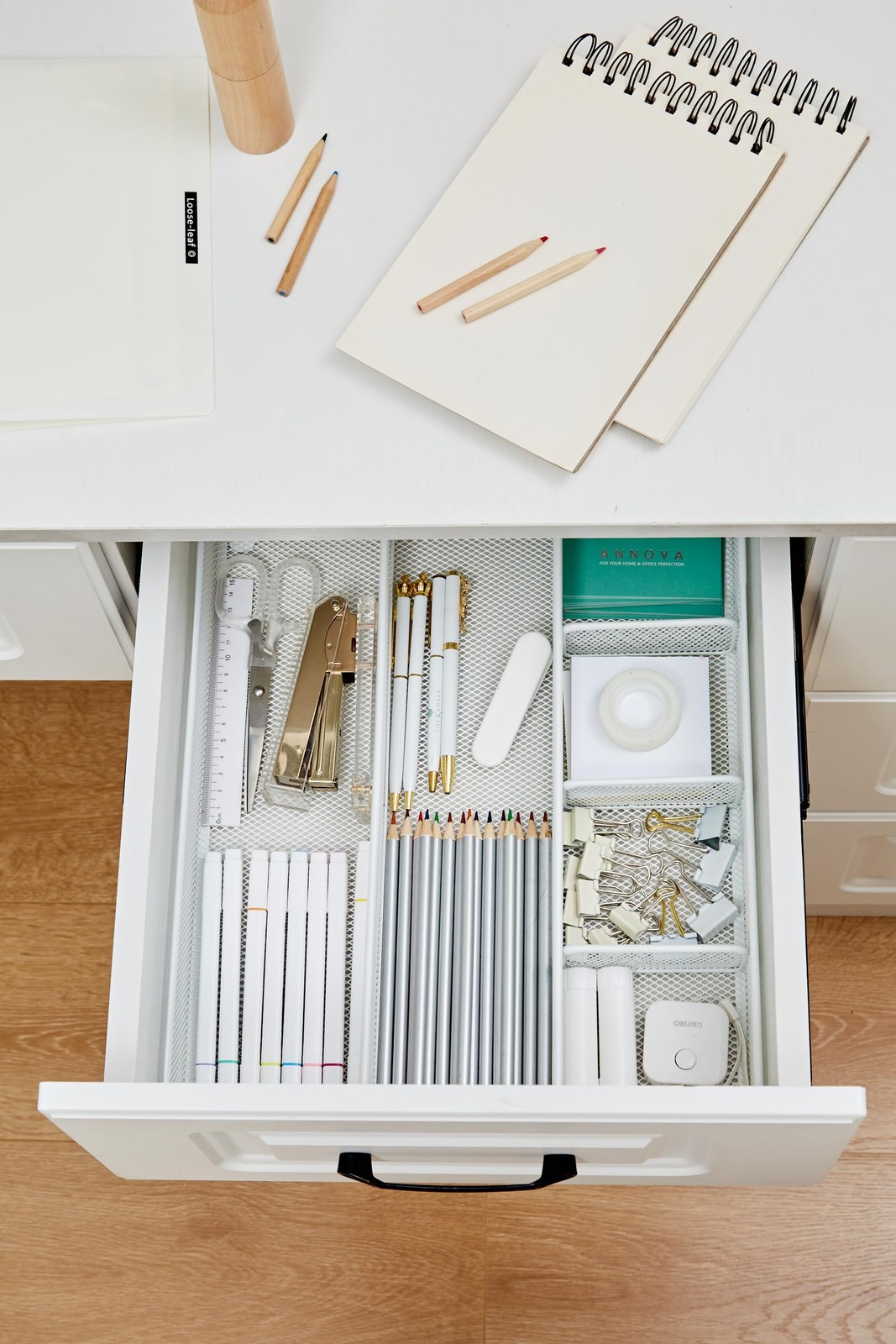 Annova Desk Top Organizer Tray for Office Organization Metal Mesh Storage T…