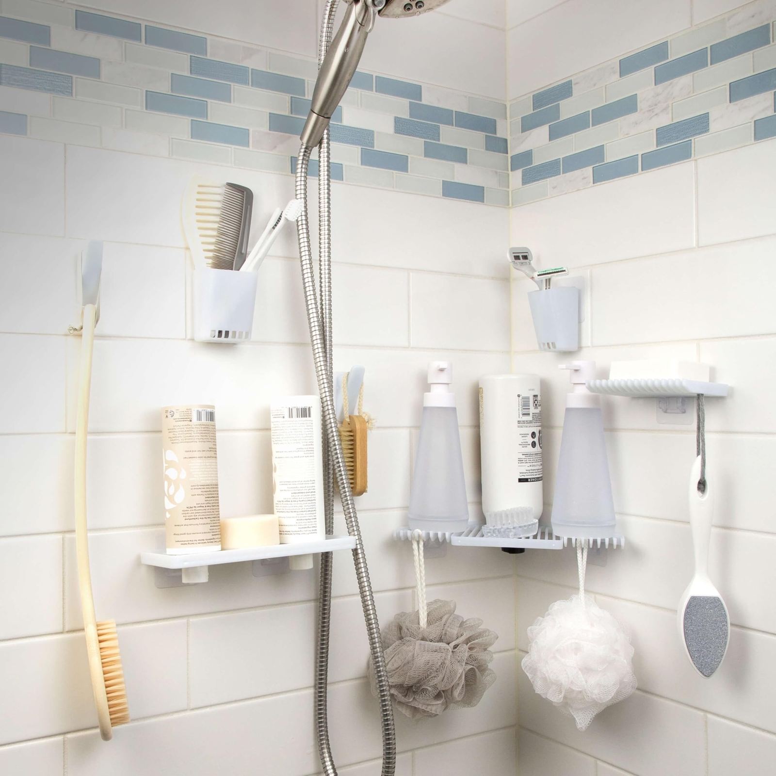 Three by Three Seattle Aquafolio 7-Piece Shower Organizer Set: The Ultimate S…