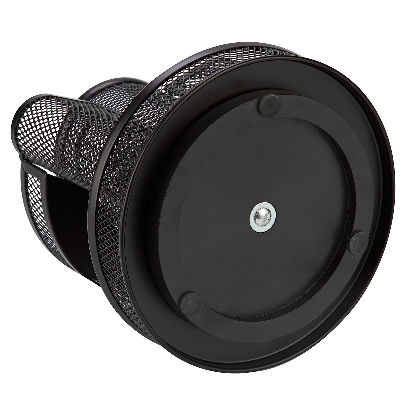 Annova Mesh Desk Organizer Rotate with 5 Compartments Round Spinning Black